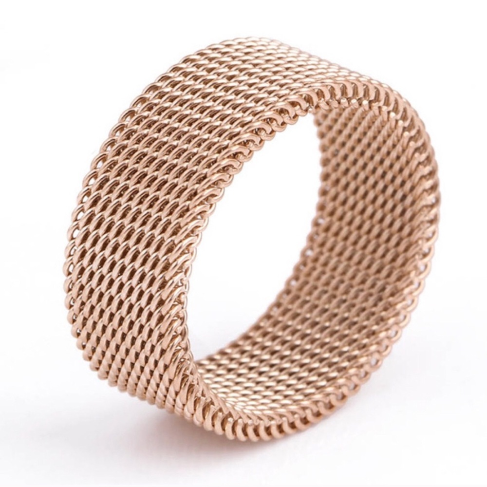 Rose Gold Mesh Ring